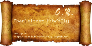 Oberleitner Mihály névjegykártya